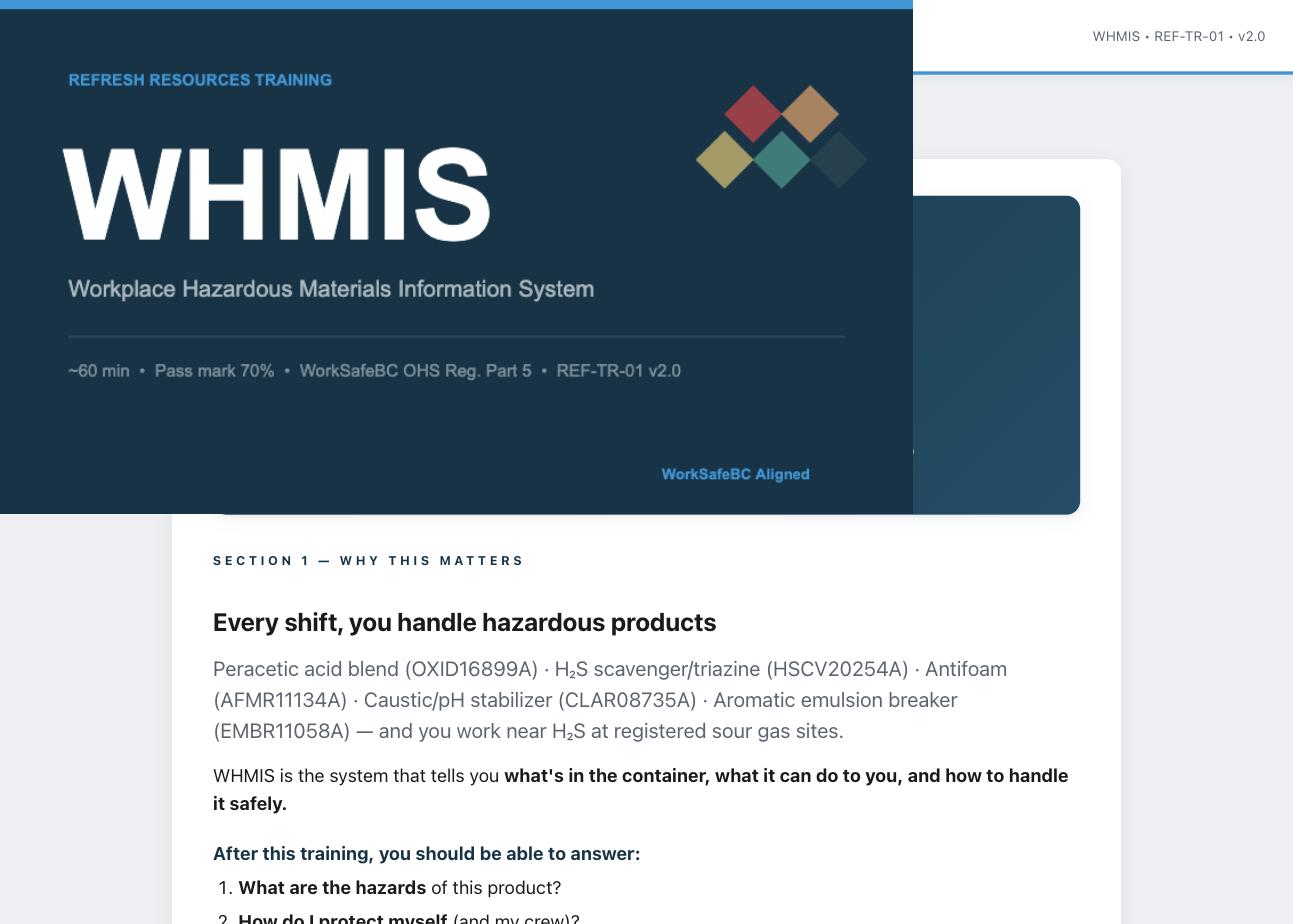 WHMIS — Workplace Hazardous Materials Information System